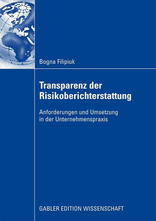 Produktbild: Transparenz der Risikoberichterstattung