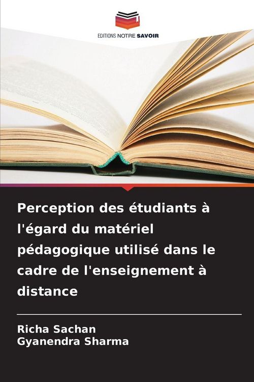 Produktbild: Perception des &eacute;tudiants &agrave; l'&eacute;gard du mat&eacute;riel p&eacute;dagogique utilis&eacute; dans le cadre de l'enseignement &agrave; distance
