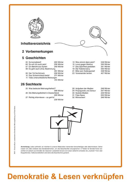 Produktbild: Lesetandems Demokratie: Meinungsbildung und Fake News