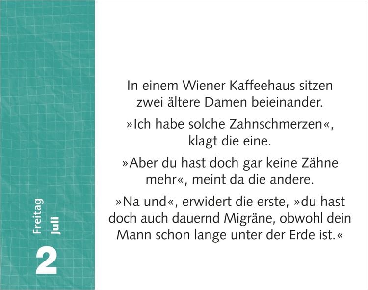 Produktbild: Witzirin Tagesabrei&szlig;kalender 2027 - Diese Packung enth&auml;lt: die lustigsten Witze f&uuml;r die t&auml;gliche Dosis Humor