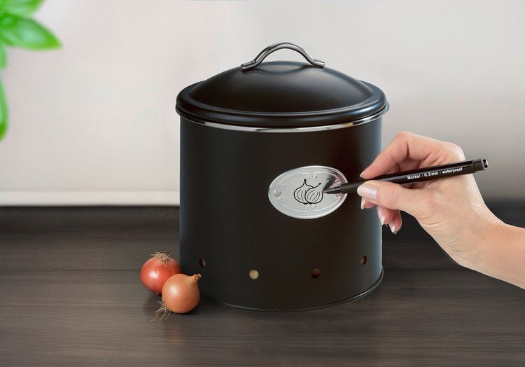 Produktbild: Aufbewahrungsdose Mod. Nero Set, 3-teilig, Vorratsdosen aus lackiertem Metall, Schwarz