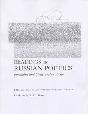 Produktbild: Readings in Russian Poetics