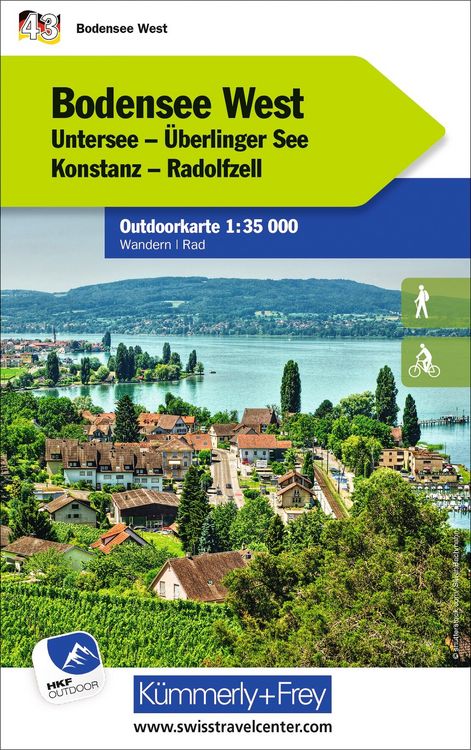 Produktbild: K&uuml;mmerly+Frey Outdoorkarte Deutschland 43 Bodensee West 1:35.000