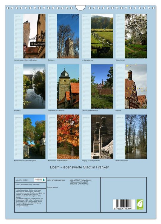 Produktbild: Ebern - lebenswerte Stadt in Franken (Wandkalender 2026 DIN A3 hoch), CALVENDO Monatskalender