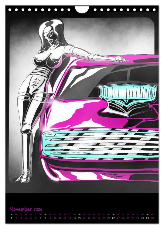 Produktbild: CYBER PINUPS (Wandkalender 2026 DIN A4 hoch), CALVENDO Monatskalender