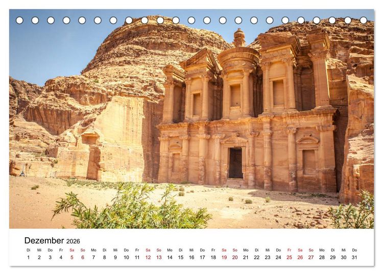 Produktbild: Reiseland Jordanien (Tischkalender 2026 DIN A5 quer), CALVENDO Monatskalender