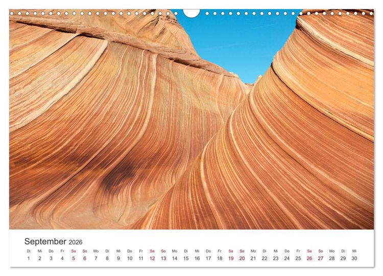 Produktbild: Paria Canyon - The Wave Naturwunder (Wandkalender 2026 DIN A3 quer), CALVENDO Monatskalender