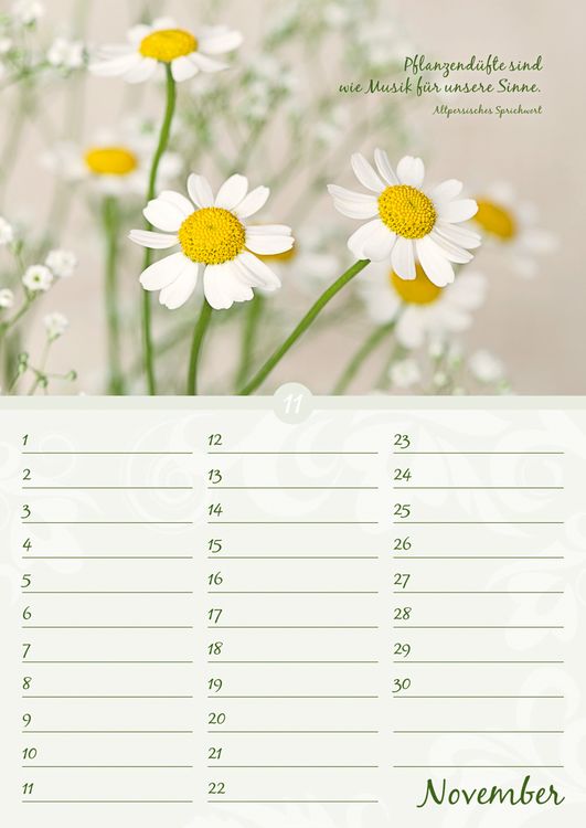 Produktbild: Geburtstagskalender Bl&uuml;tenpracht - immerw&auml;hrend - (21 x 30)