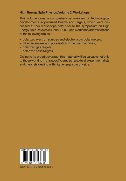 Produktbild: High Energy Spin Physics
