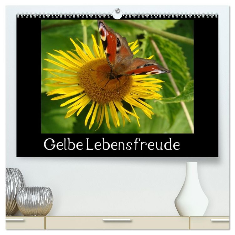 Produktbild: Gelbe Lebensfreude (hochwertiger Premium Wandkalender 2026 DIN A2 quer), Kunstdruck in Hochglanz
