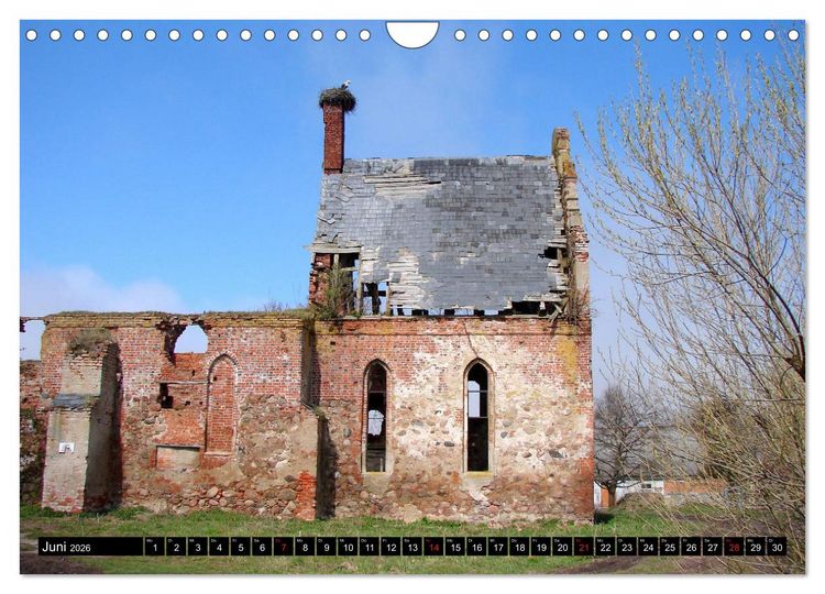 Produktbild: Im Paradies der St&ouml;rche - Dorfkirchen als Storchkirchen in Ostpreu&szlig;en (Wandkalender 2026 DIN A4 quer), CALVENDO Monatskalender