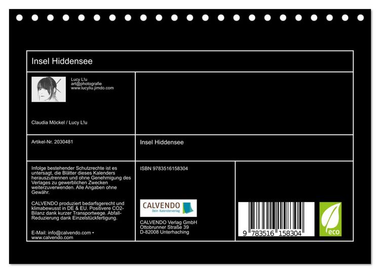 Produktbild: Insel Hiddensee (Tischkalender 2026 DIN A5 quer), CALVENDO Monatskalender