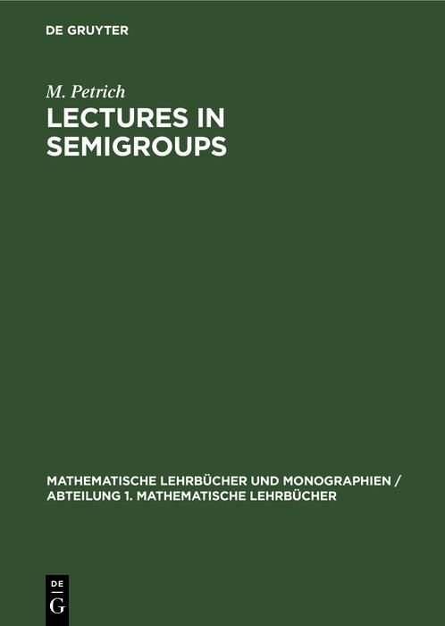 Produktbild: Lectures in Semigroups
