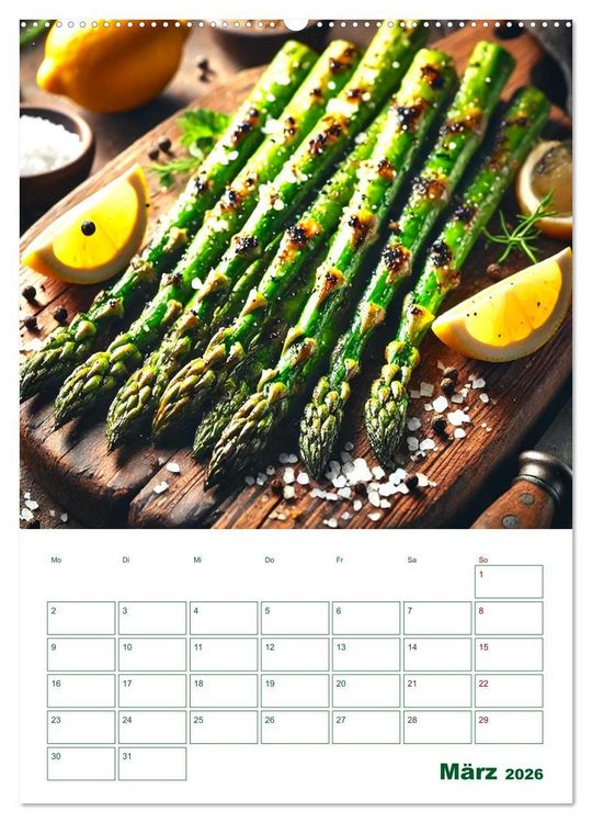 Produktbild: Spargelgl&uuml;ck &ndash; von der Ernte bis zum Genuss (hochwertiger Premium Wandkalender 2026 DIN A2 hoch), Kunstdruck in Hochglanz