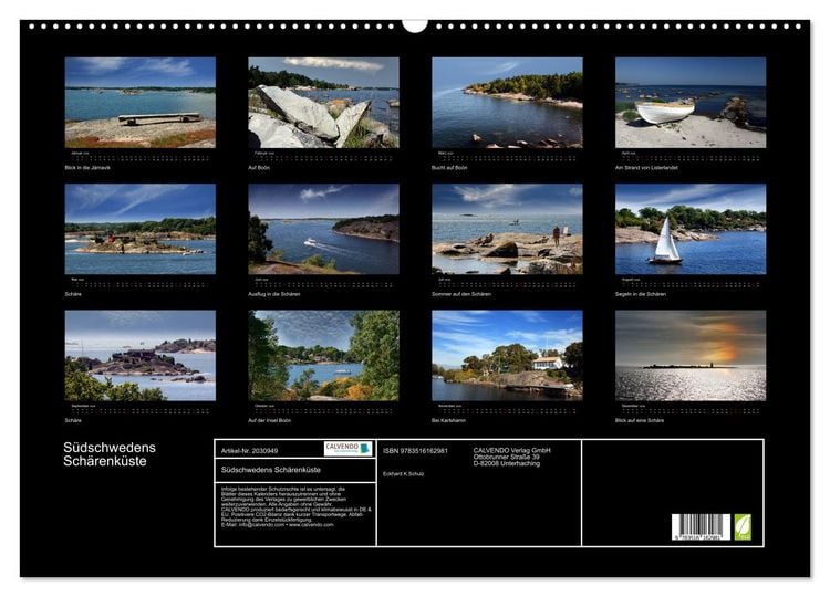 Produktbild: S&uuml;dschwedens Sch&auml;renk&uuml;ste (Wandkalender 2026 DIN A2 quer), CALVENDO Monatskalender