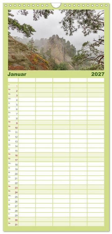 Produktbild: Familienplaner 2027 - Der Harz - eine geheimnisvolle Welt mit 5 Spalten (Wandkalender, 21 x 45 cm) CALVENDO