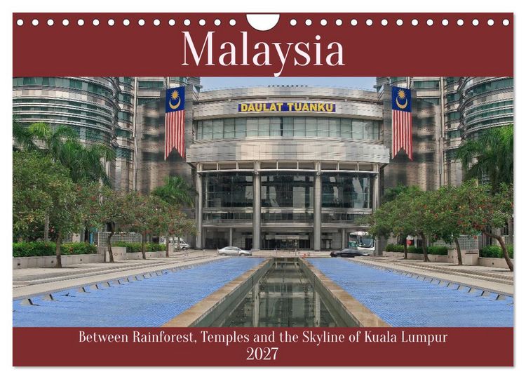 Produktbild: Malaysia &ndash; Between Rainforest, Temples and the Skyline of Kuala Lumpur (Wall Calendar 2027 DIN A4 landscape), CALVENDO 12 Month Wall Calendar
