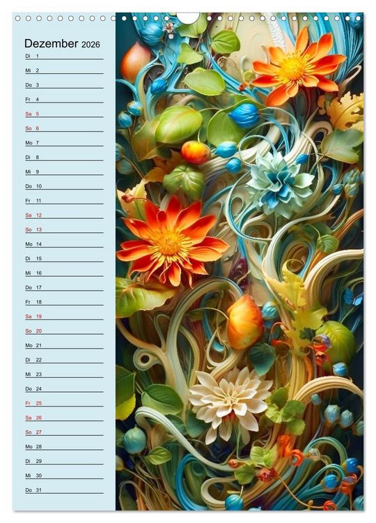 Produktbild: Bl&uuml;tenarrangements (Wandkalender 2026 DIN A3 hoch), CALVENDO Monatskalender