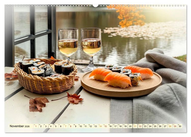 Produktbild: Picknick f&uuml;r Gourmets - Genuss erleben (Wandkalender 2026 DIN A2 quer), CALVENDO Monatskalender