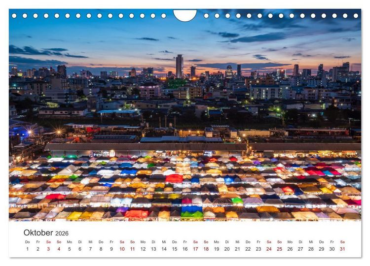 Produktbild: Bangkok - Die einzigartige Hauptstadt von Thailand. (Wandkalender 2026 DIN A4 quer), CALVENDO Monatskalender