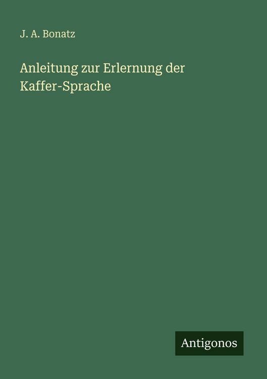 Produktbild: Anleitung zur Erlernung der Kaffer-Sprache