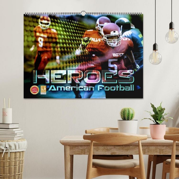 Produktbild: HEROES - American Football (Wandkalender 2026 DIN A2 quer), CALVENDO Monatskalender