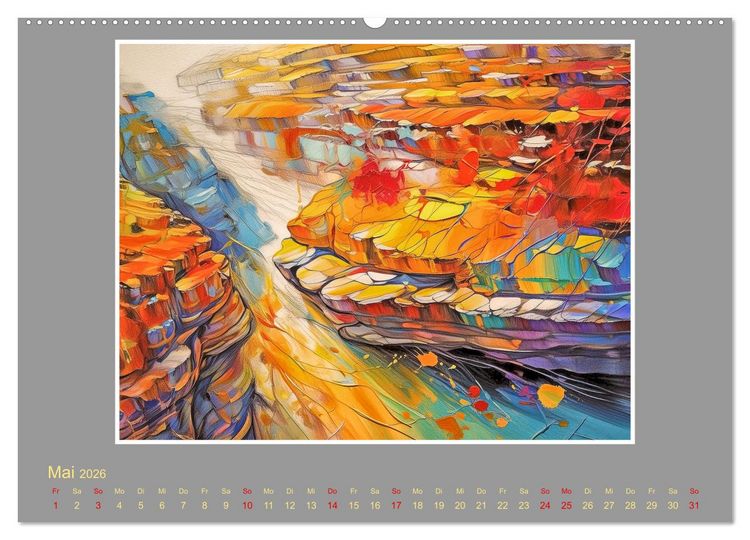 Produktbild: Expressionistische Landschaften (Wandkalender 2026 DIN A2 quer), CALVENDO Monatskalender