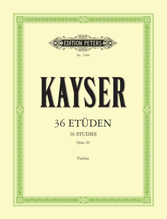 Produktbild: 36 Et&uuml;den op. 20 "F&uuml;r die Violine""