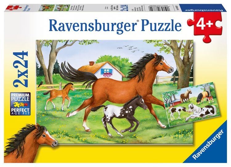 Produktbild: Puzzle Ravensburger Welt der Pferde 2 X 24 Teile