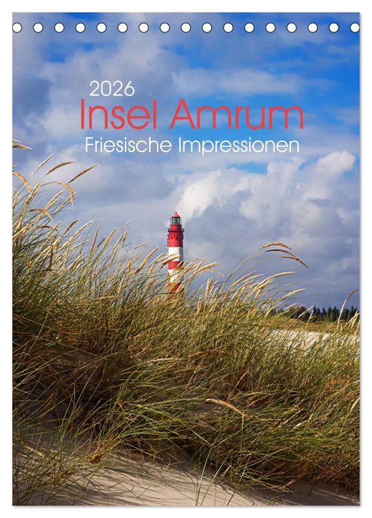 Produktbild: Insel Amrum - Friesische Impressionen (Tischkalender 2026 DIN A5 hoch), CALVENDO Monatskalender