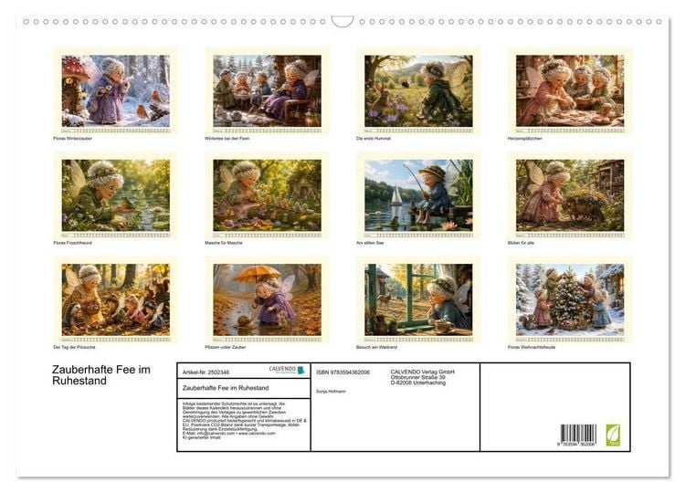 Produktbild: Zauberhafte Fee im Ruhestand (Wandkalender 2027 DIN A2 quer), CALVENDO Monatskalender