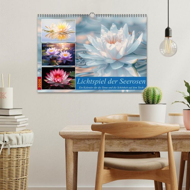 Produktbild: Lichtspiel der Seerosen (Wandkalender 2026 DIN A3 quer), CALVENDO Monatskalender
