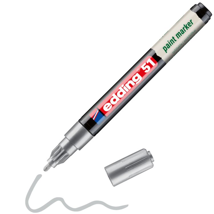 Produktbild: Edding 51 EcoLine 4-51-054 Lackmarker Silber 1 mm, 2mm