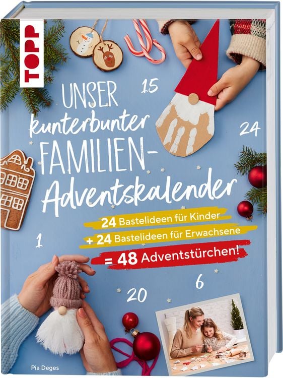 Produktbild: Unser kunterbunter Familien-Adventskalender. Der erste Adventskalender f&uuml;r die ganze Familie.