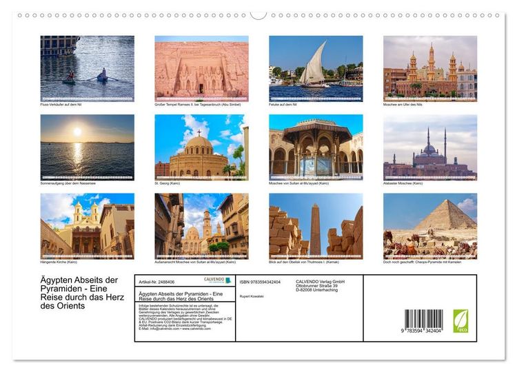 Produktbild: &Auml;gypten Abseits der Pyramiden - Eine Reise durch das Herz des Orients (hochwertiger Premium Wandkalender 2027 DIN A2 quer), Kunstdruck in Hochglanz