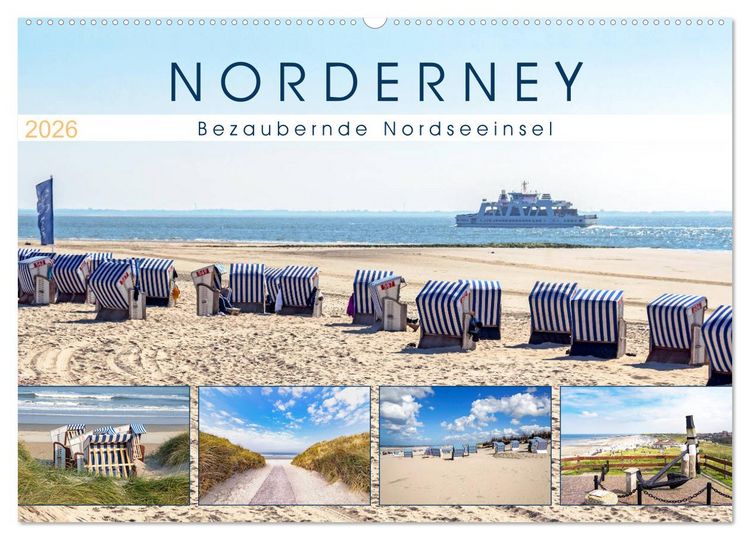 Produktbild: NORDERNEY Bezaubernde Nordseeinsel (Wandkalender 2026 DIN A2 quer), CALVENDO Monatskalender