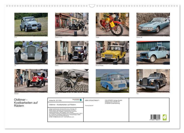 Produktbild: Oldtimer - Kostbarkeiten auf R&auml;dern (Wandkalender 2026 DIN A2 quer), CALVENDO Monatskalender