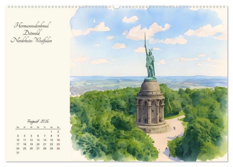 Produktbild: Historische Deutsche Wahrzeichen (Wandkalender 2026 DIN A2 quer), CALVENDO Monatskalender