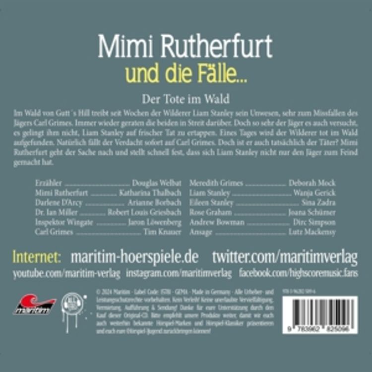 Produktbild: Mimi Rutherfurt - Der Tote im Wald.Folge.61,1 Audio-CD