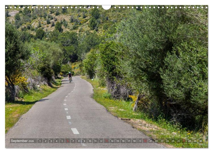 Produktbild: Mallorca: Die sch&ouml;nsten Landschaften f&uuml;r Rennradfahrer (Wandkalender 2026 DIN A3 quer), CALVENDO Monatskalender