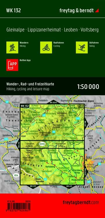 Produktbild: Freytag & berndt Wanderkarte Gleinalpe - Lipizzanerheimat - Leoben - Voitsberg 1:50.000