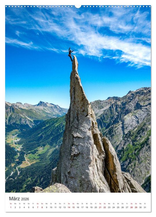 Produktbild: Klettern - Die Berge rufen. (hochwertiger Premium Wandkalender 2026 DIN A2 hoch), Kunstdruck in Hochglanz