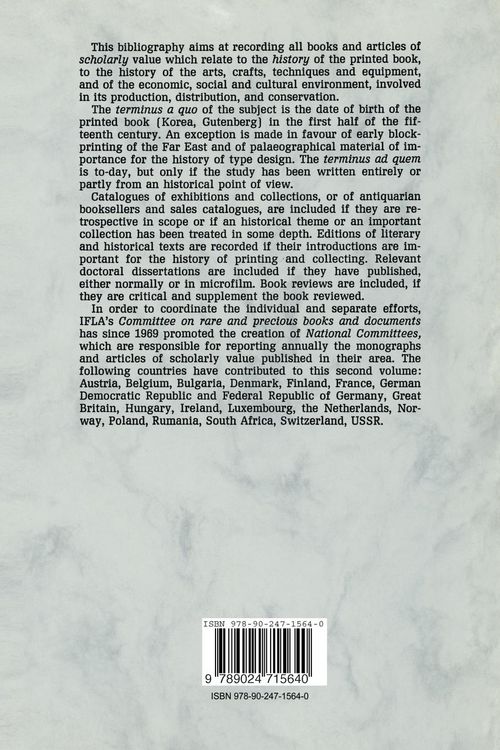 Produktbild: Annual Bibliography of the History of the Printed Book and Libraṙies