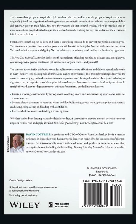 Produktbild: The First Two Rules of Leadership