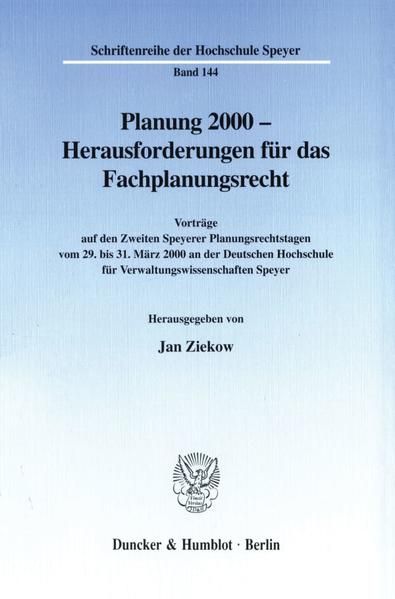 Produktbild: Planung 2000 - Herausforderungen f&uuml;r das Fachplanungsrecht.
