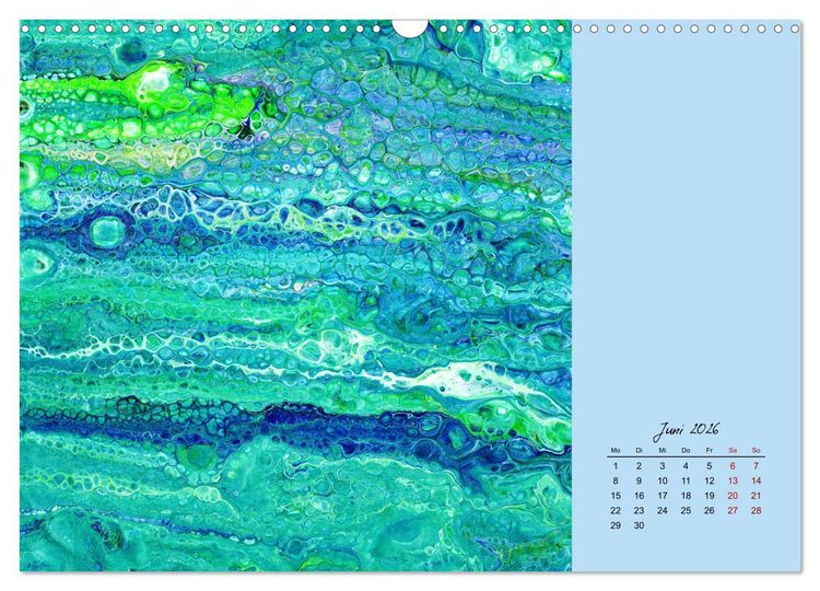 Produktbild: Farbfantasien - Pouring (Wandkalender 2026 DIN A3 quer), CALVENDO Monatskalender