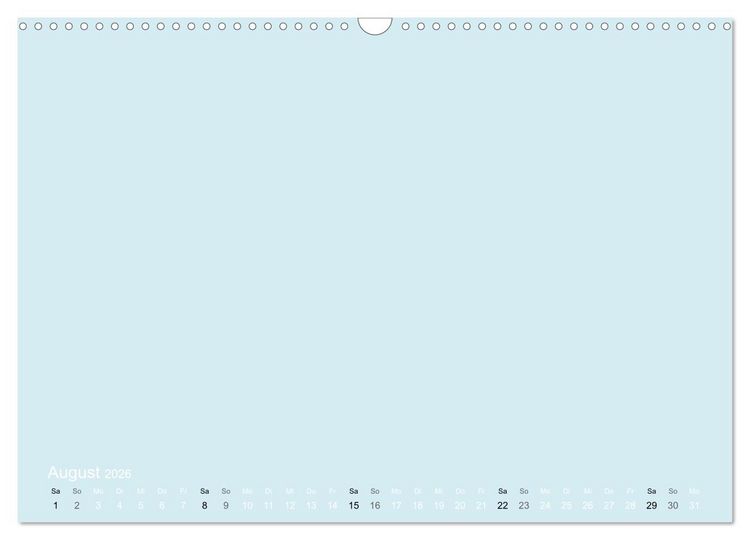 Produktbild: Bastelkalender - hell Blau (Wandkalender 2026 DIN A3 quer), CALVENDO Monatskalender