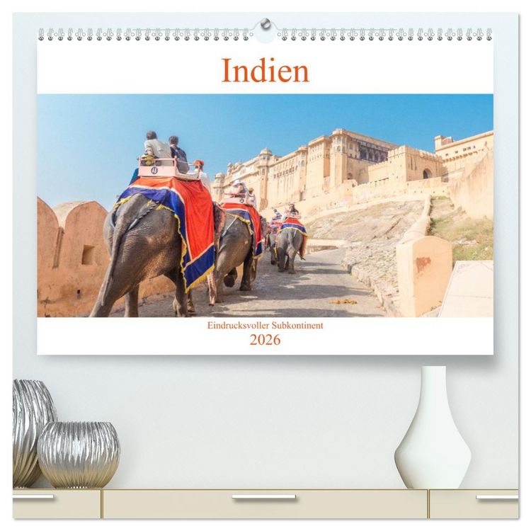 Produktbild: Indien - Eindrucksvoller Subkontinent (hochwertiger Premium Wandkalender 2026 DIN A2 quer), Kunstdruck in Hochglanz