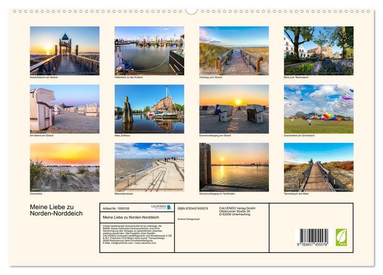 Produktbild: Meine Liebe zu Norden-Norddeich (hochwertiger Premium Wandkalender 2026 DIN A2 quer), Kunstdruck in Hochglanz