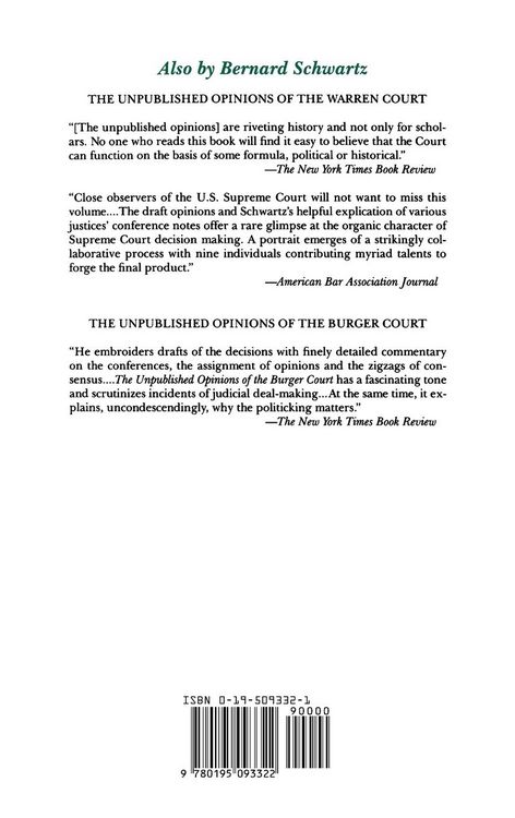Produktbild: Unpublished Opinions of the Rehnquist Court